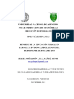 LEGAL CAÑISÁ, Sergio (2015) Retorno de La Educacion Formal en Paraguay 2014 Sergio Legal