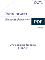 Training Instructions: How To Set Up A Training Course