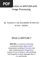 Introduction To MATLAB With Image Processing