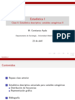 Estadística I - Clase 6 - Estadística Descriptiva - Variables Categóricas II