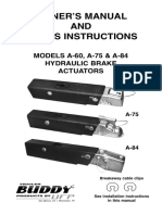 Hydraulic Brake Actuator Owner's Manual