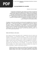 A propriedade do conceito Eduardo Viveiros de Castro