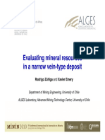 Evaluating Mineral Resources in A Narrow Vein-Type Deposit: Rodrigo Zúñiga and Xavier Emery