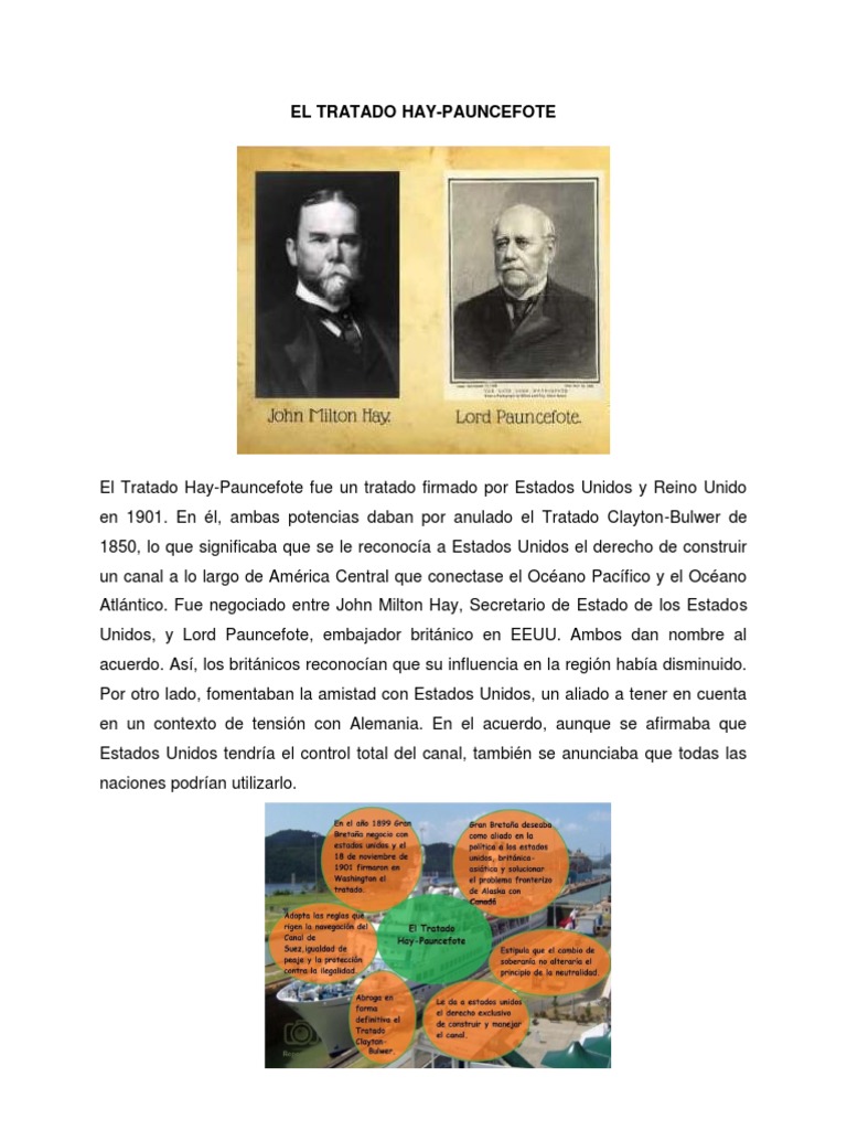 El Tratado HayPauncefote PDF canal de Panama Centroamérica