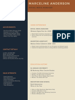 Blue and Orange Formal Academic Resume