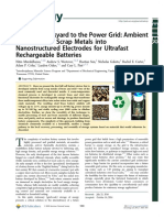 From the Junlyard to Power Grid Ambient Processing of Scrap Metals Into Nanostructured Electrodes