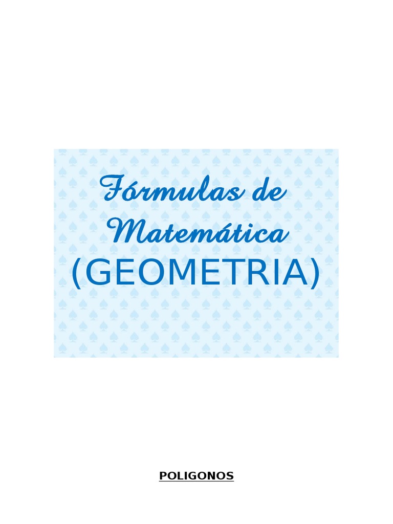 Libro de Formulas Geometria | PDF | Litro | Triángulo