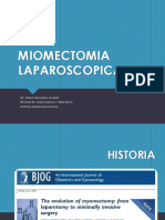 Miomectomía laparoscópica: evolución de la laparotomía a cirugía mínimamente invasiva