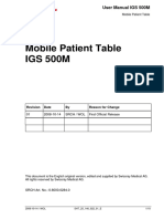 SHT - 25 - 140 - 022 - 01 Mobile Patient Table IGS 500M User Manual