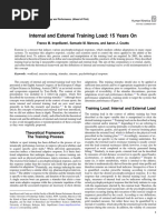 Internal and External Training Load: 15 Years On: Franco M. Impellizzeri, Samuele M. Marcora, and Aaron J. Coutts