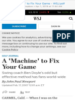 A 'Machine' to Fix Your Game - WSJ