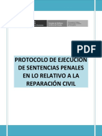 Protocolo de Ejecución de Sentencias Penales en Lo Relativo a La Reparación Civil