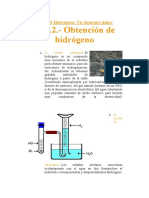 Obtención de Hidrógeno a pequeña escala