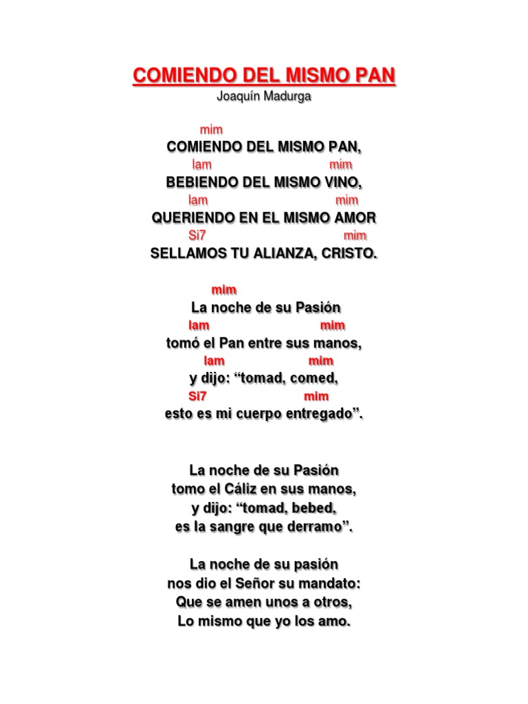Comiendo Del Mismo Pan