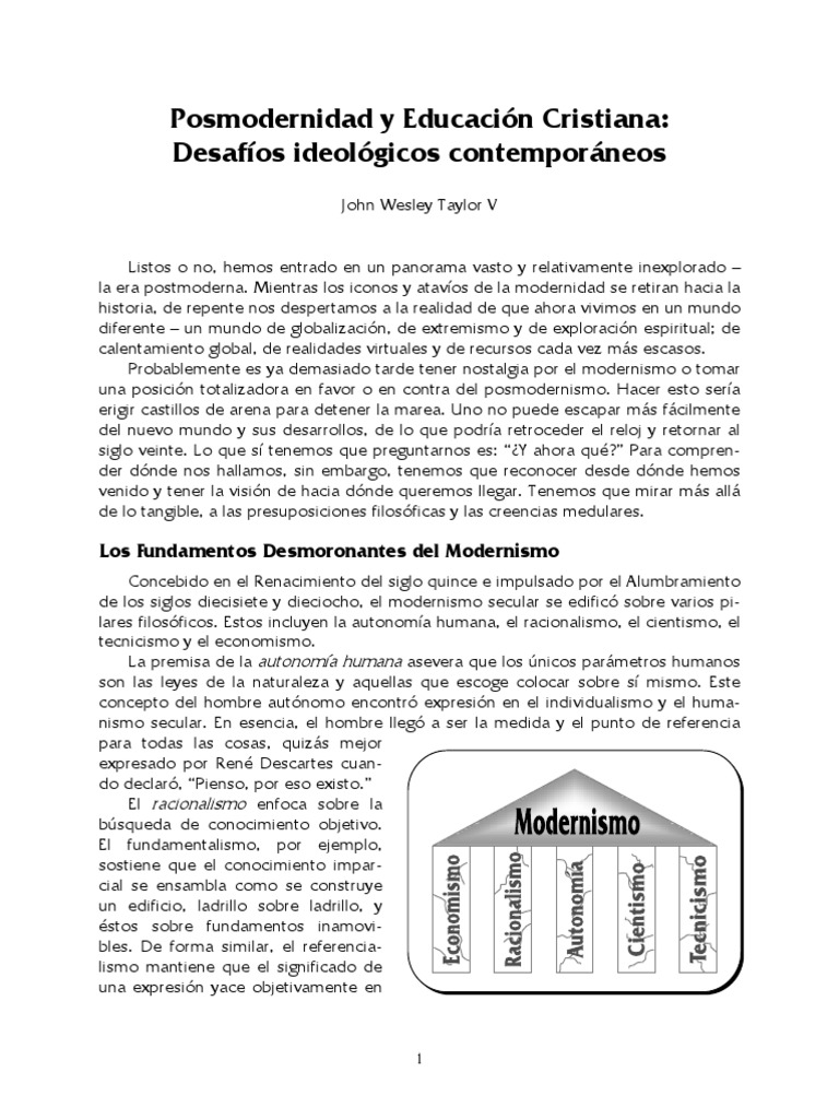 Posmodernismo y La Educación Adventista | PDF | Conocimiento | Verdad
