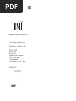 Robhy Dupree Armstrong Dimmitt Automotive Group Purchase Invoice