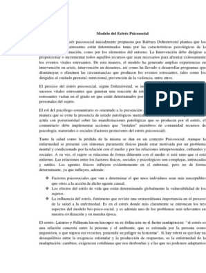 Modelo Del Estrés Psicosocial | PDF | Estrés (biología) | Ansiedad