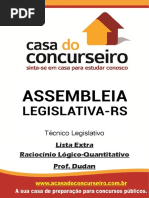 Lista Extra Al Rs Edital 2018 Raciocinio Logico Quantitativo Dudan