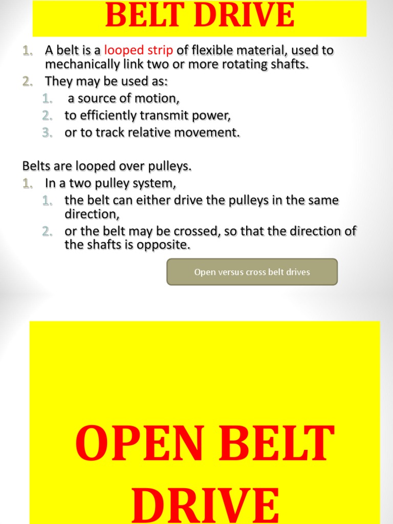 Belt and Chain Drive Systems Explained | PDF | Belt (Mechanical ...
