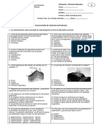 Prueba de Ciencias Cambios Del Planeta 7 A Y B