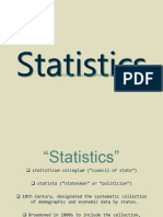 Statistics: - A Brief History of Elective Statistics