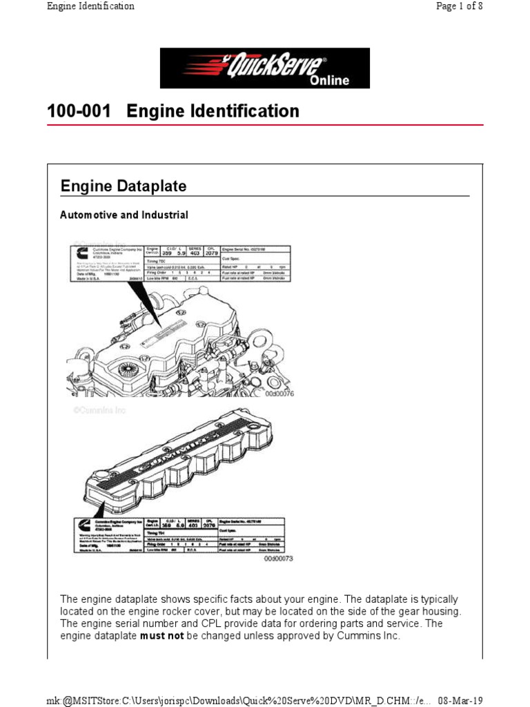 Engine Diagrams Cummins Engines