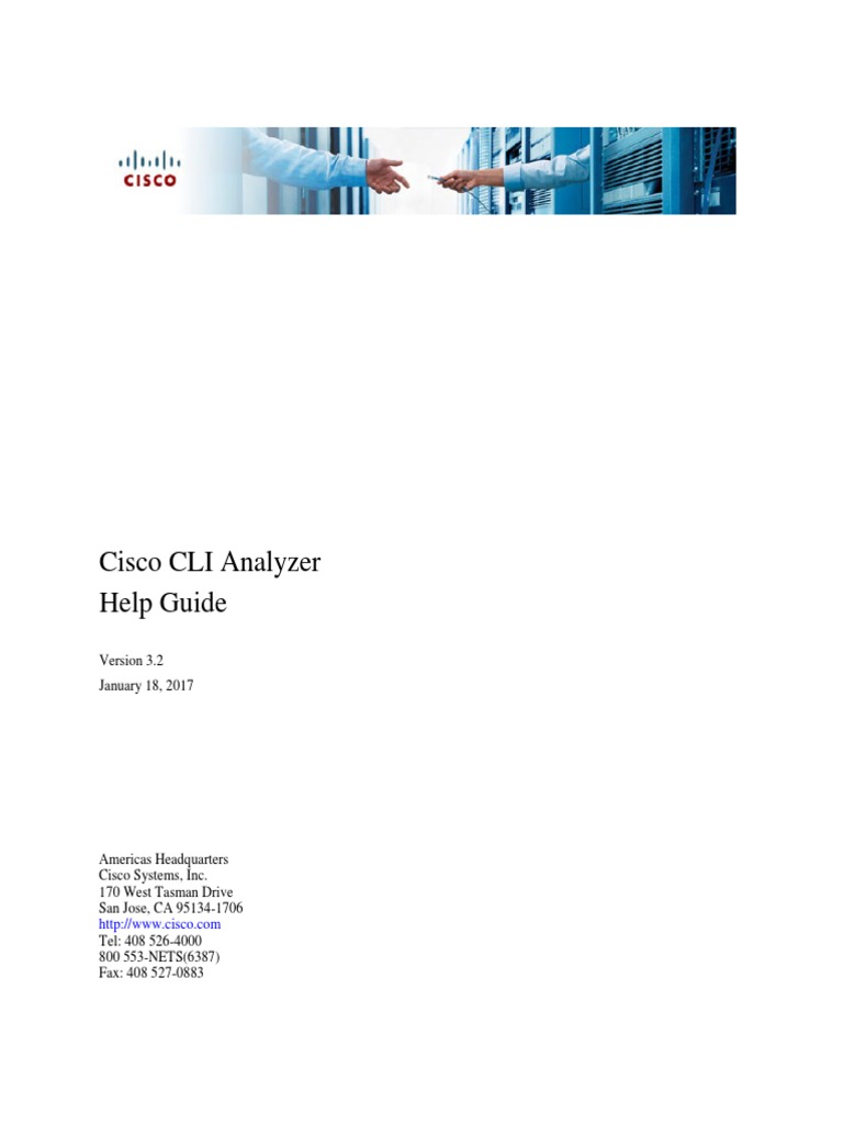 Cisco Cli Analyzer Help Guide v3.2.1 | PDF | Command Line Interface ...