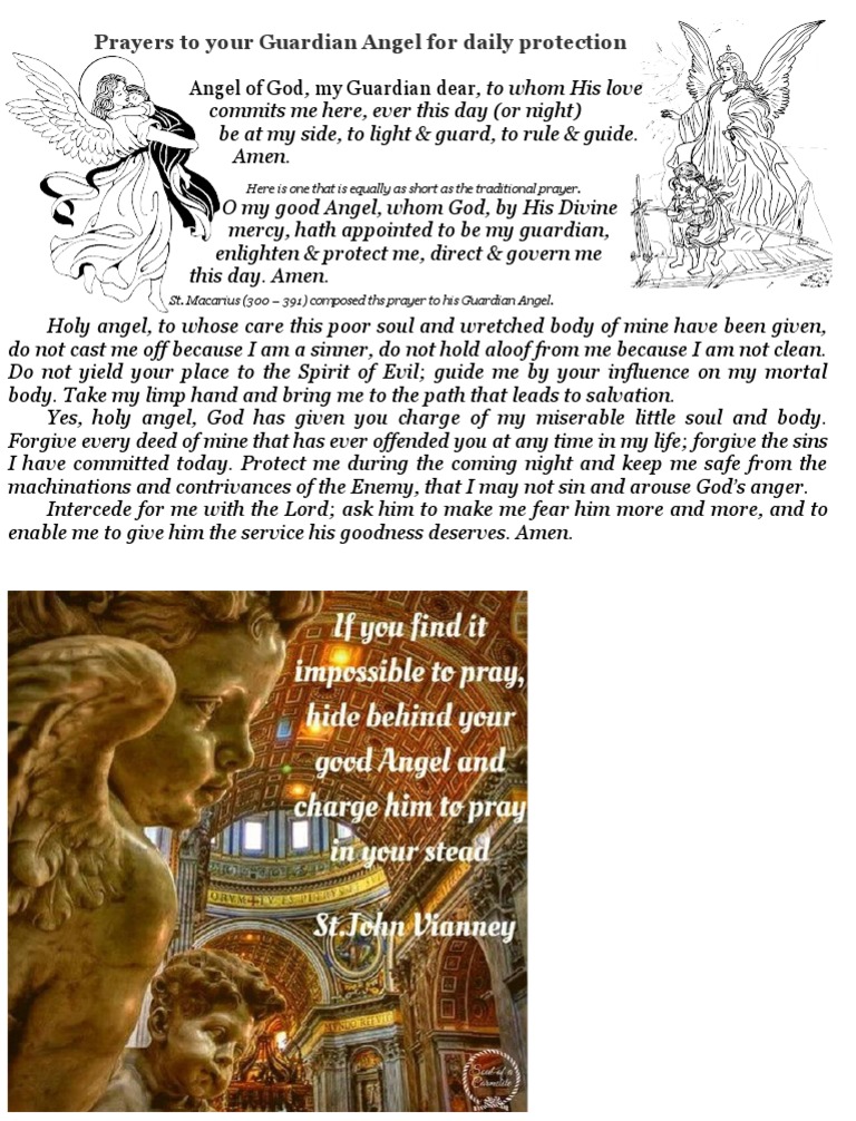 Daily Guardian Angel Protection Prayers | PDF