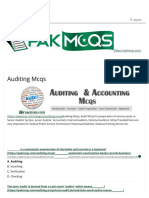 Auditing Mcqs For Senior Auditor, Junior Auditor - Accounts FPSC, PSC, Nts