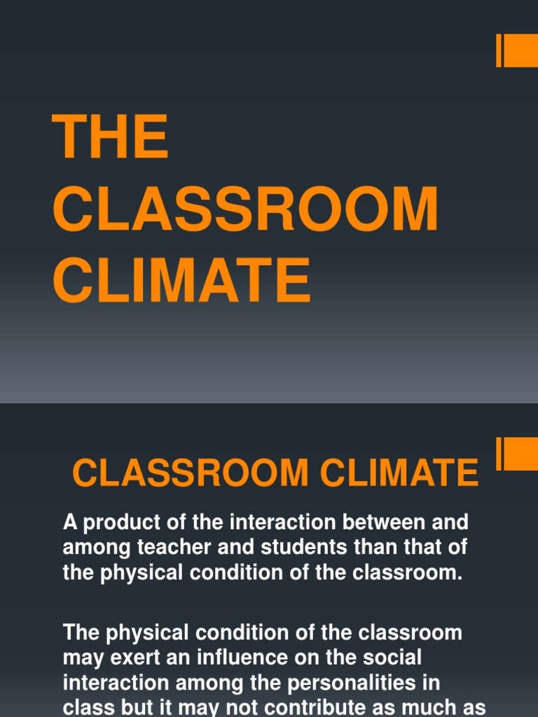 Classroom Climate | PDF | Self-Improvement