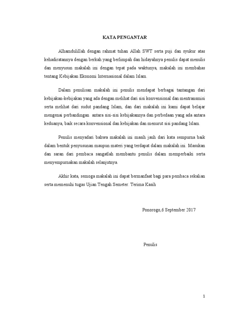 Kebijakan Ekonomi Internasional