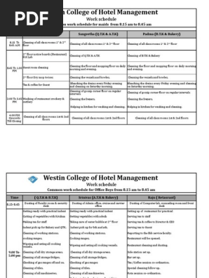 Work Schedule