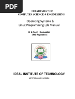 Operating Systems & Linux Programming Lab Manual: Ideal Institute of Technology