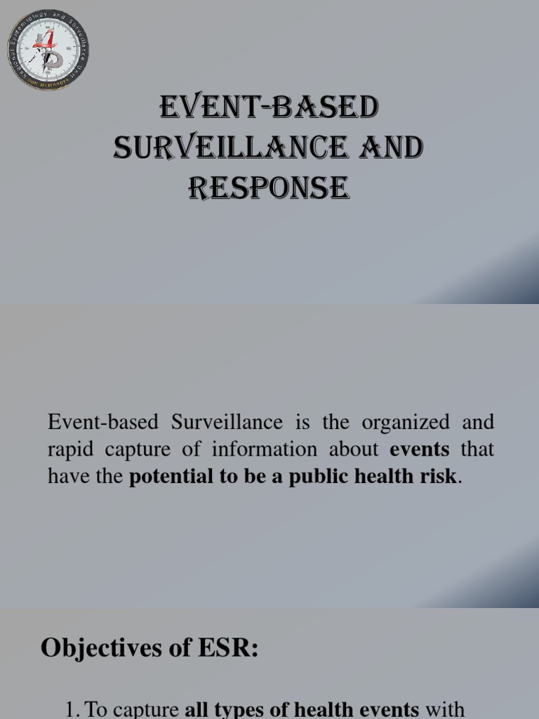 EventBased Surveillance and Response PDF Public Health Medical