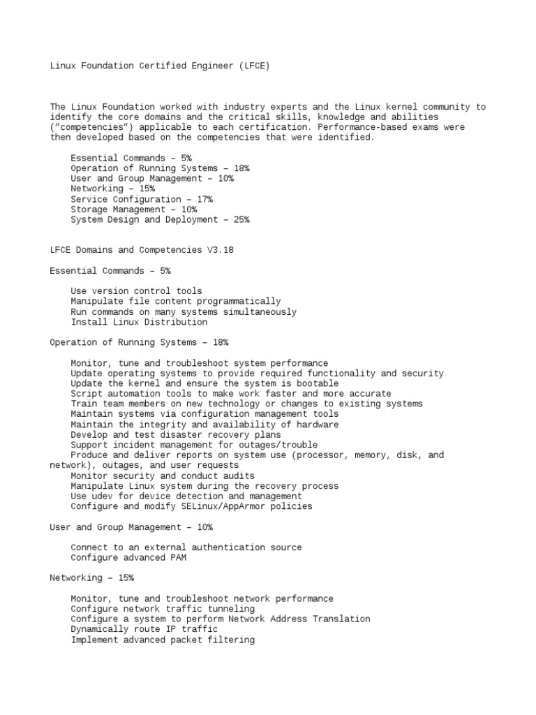 LFCE Certification Skills Overview | PDF | Linux | Computer Network