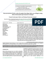 Characterization of some crude oil samples from Niger delta area of Nigeria using infrared absorption spectrometric technique