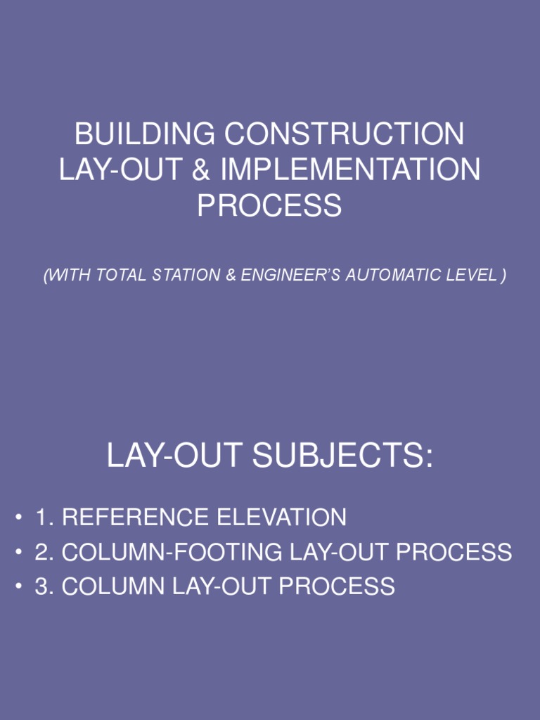 Construction Layout Process Guide | PDF