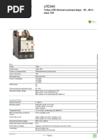 Product Data Sheet: Tesys LRD Thermal Overload Relays - 30... 40 A - Class 10A