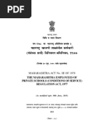 The Maharashtra Employees of Private Schools (Conditions of Service) Regulation Act, 1977