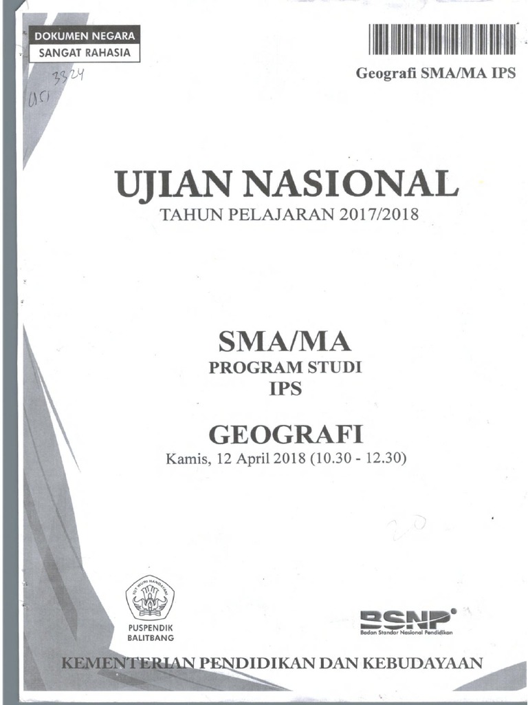 Soal Un Geografi Guru Paud