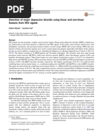 Detection of major depressive disorder using linear and non-linear features from EEG signals