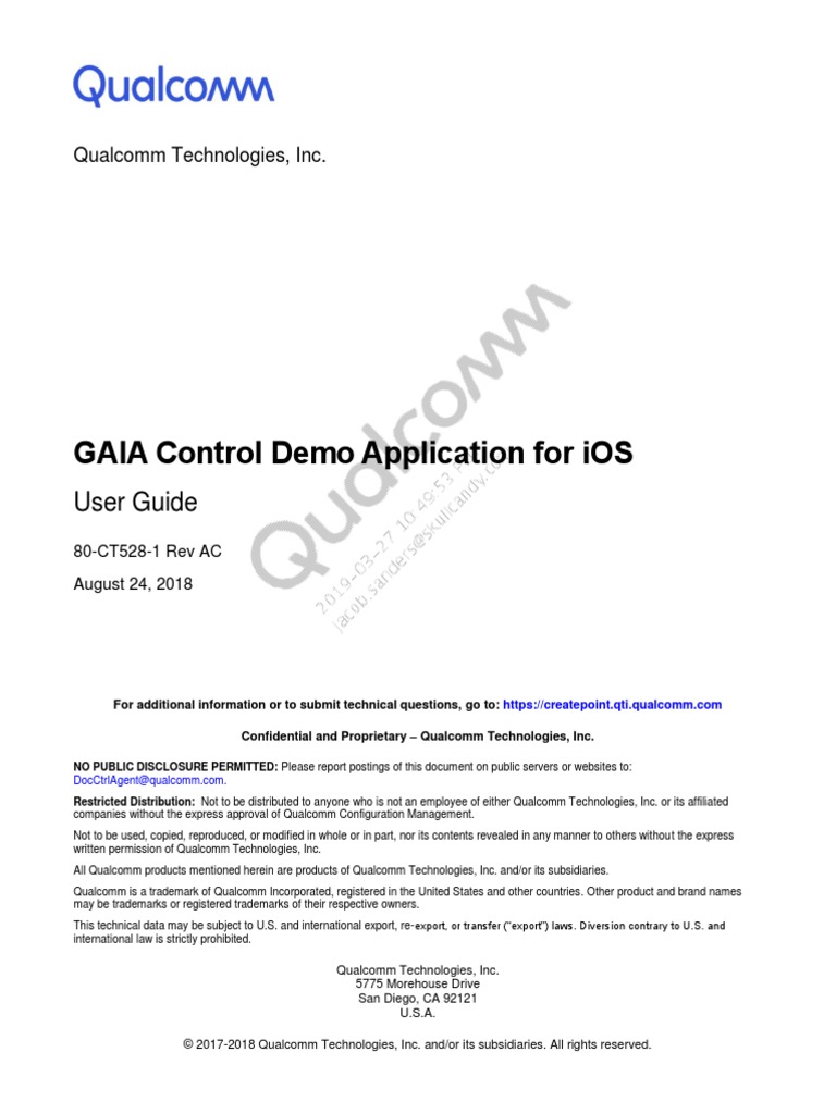GAIA Control Demo Application For iOS: User Guide | PDF | Equalization ...