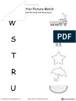 MTS Phonics Letter Picture Match W S T R U