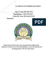 Antennas and Wave Propagation: Subject Code: Regulations: R16 JNTUH Class:III Year B.Tech ECE II Semester