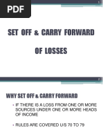 Set Off & Carry Forward of Losses