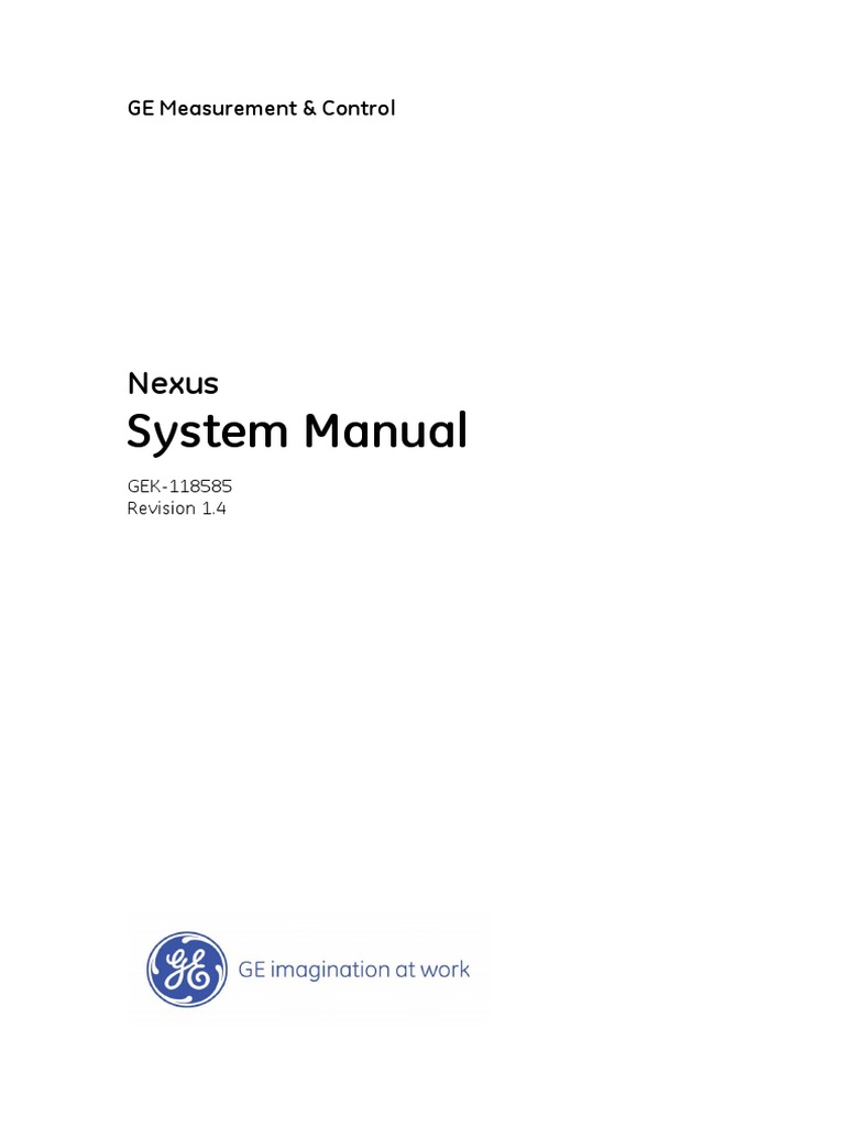 GEK-118585 Nexus System Manual V1.4 | PDF | Power Supply | Computer Network