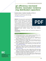 High Ef Ficiency Mw-Band Dielectric Resonator Rectenna Using Distributed Capacitors