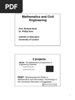 Mathematics and Civil Engineering: 2 Projects