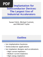 Ion Implantation For Semiconductor Devices: The Largest Use of Industrial Accelerators