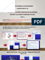 Laboratorion #8 de Analisis Dinamico de Mecanismo-Rojas